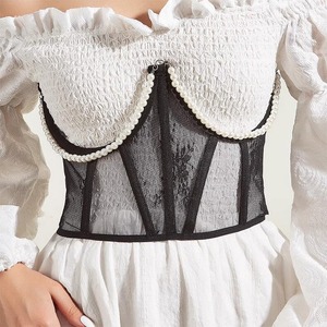 メッシュソフトウエストトップス A0186