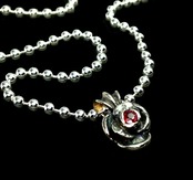 BALL CHAIN [ROSE] w/RUBY in collaboration with SUGIZO / ローズペンダント・スギゾーコラボレーション ルビー