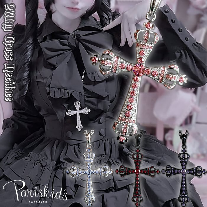 00s archiveトルネードマート SV925 薔薇 クロス ネックレス BSN-022】リバーシブル王冠クロスネックレス | 原宿 竹下通り