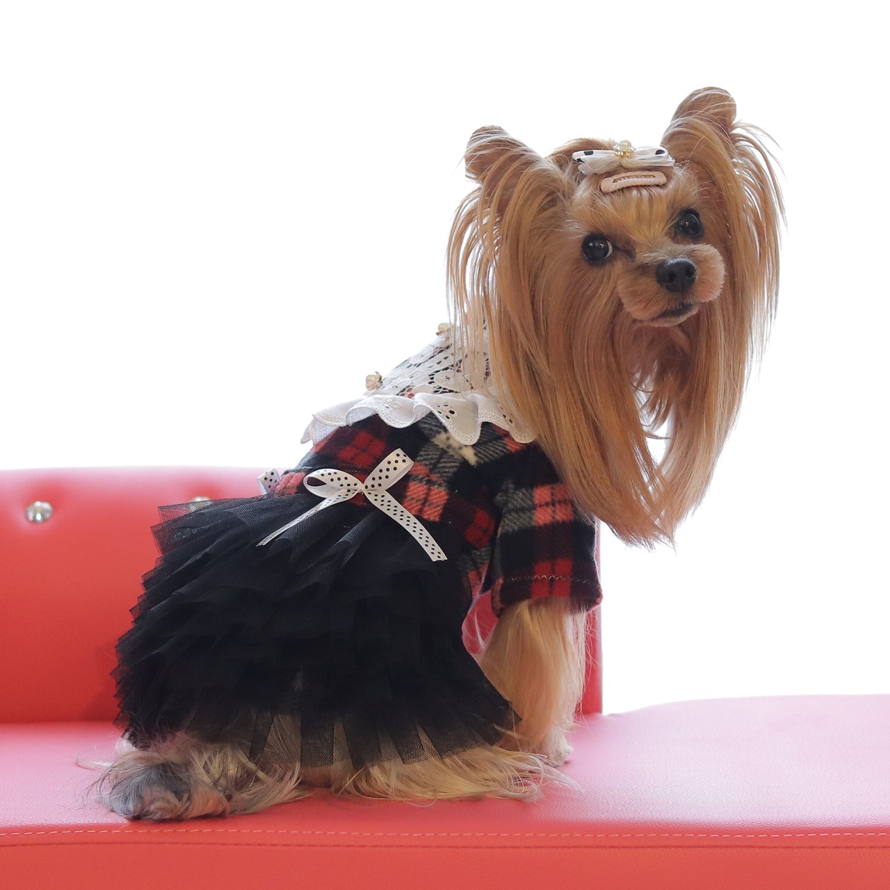 【即納】海外作家さん　お嬢様チェックワンピース【YU021】