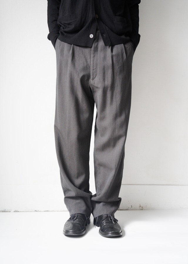 90's Y's for men 2 tuck side cinch cotton trousers