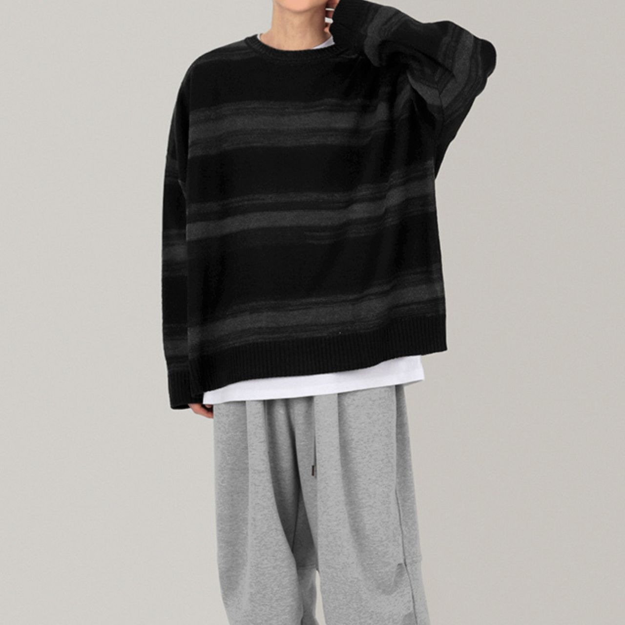 ランダムボーダーニット　MT0080330