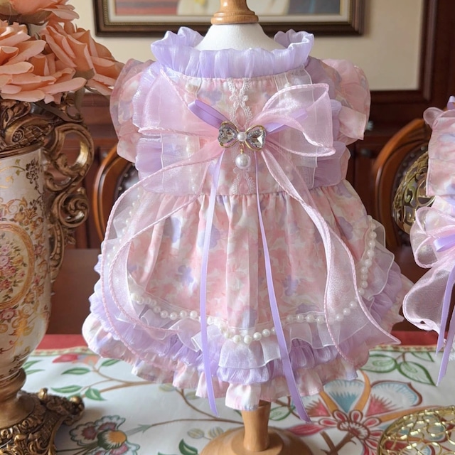 lilac bijou ribbon dress