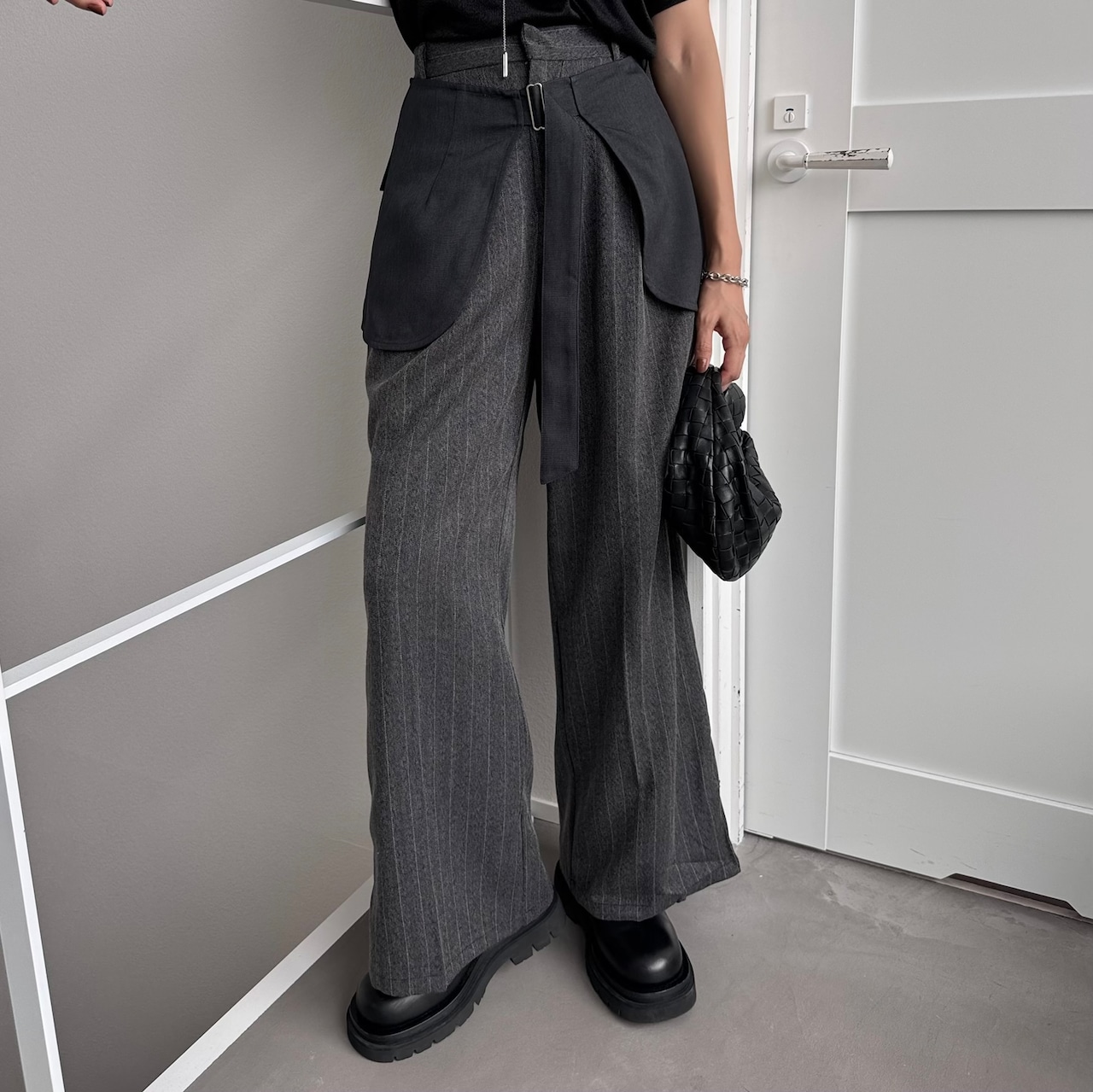 2wayレイヤードラップbelt/ブラック