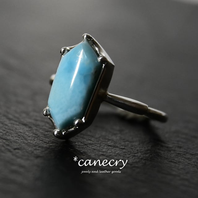 ラリマーのリング | 天然石ジュエリーの Canecry