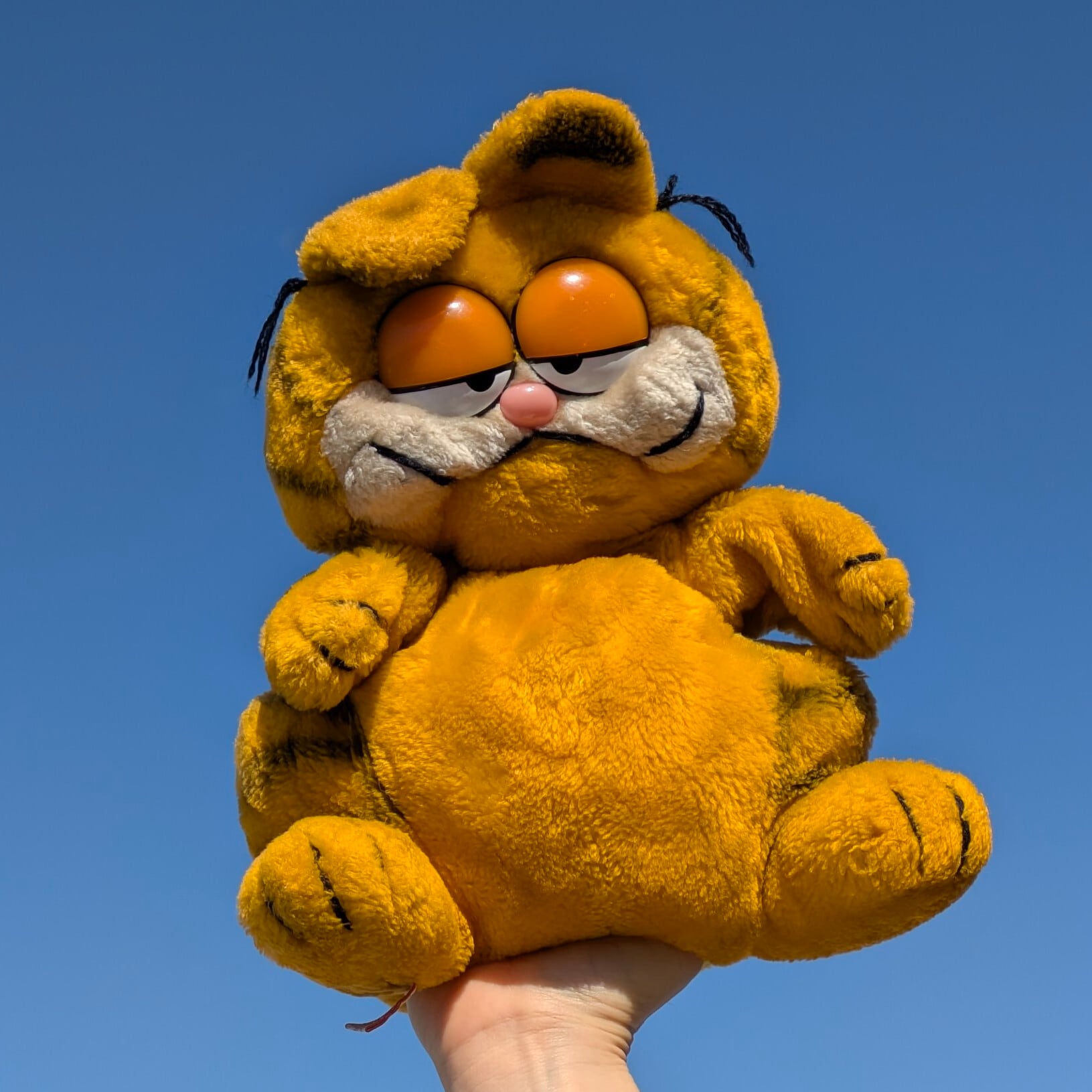 ☆ VINTAGE 1980年代初期 ☆【 Garfield ( ガーフィールド ) 】『 ガーフィールド ハンドパペット 』ぬいぐるみ プラッシュ plush 1980年代年製 〚アメリカン雑貨 アメトイ〛