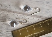 クォーツ<ブリオレットカット14mm・AAA>のピアス(K14GF)