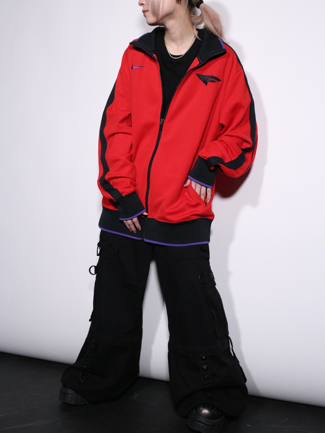 "NIKE" good coloring over silhouette track jacket - 3