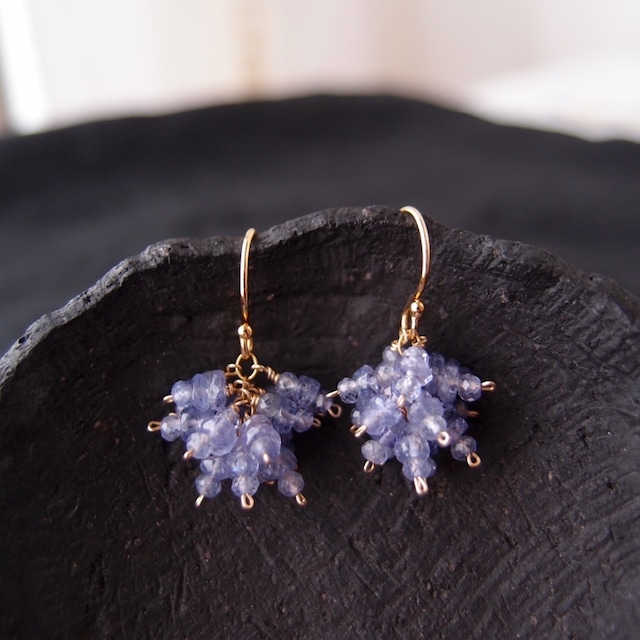 【K14gf・受注制作】Tanzanite Earrings／タンザナイト プチピアス