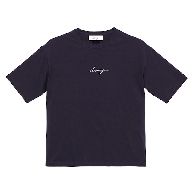 drowsy..EMBROIDERY FRONT LONG TEE / 23SS / NV