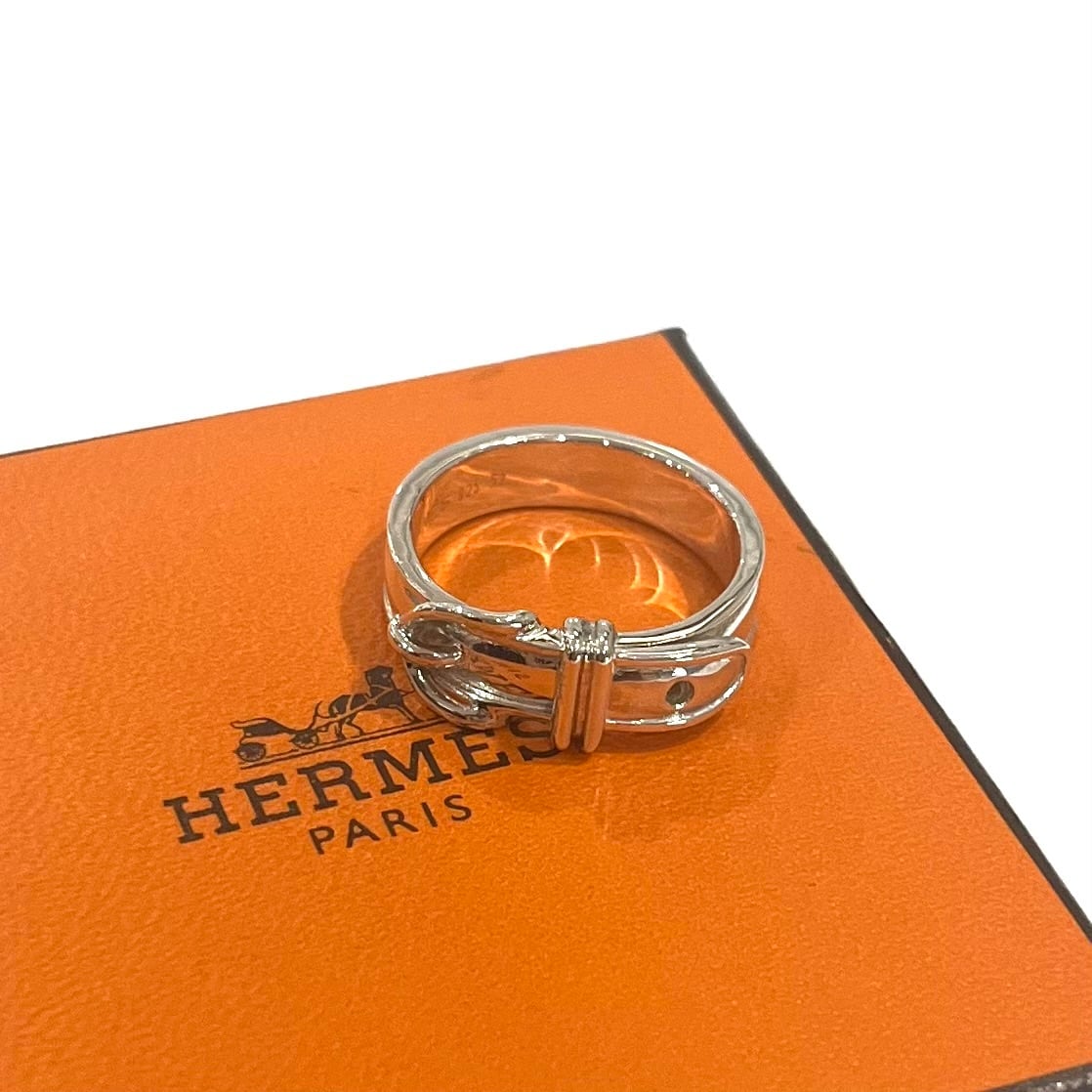 名品【HERMÈS】1962 HERMES エルメス ベルトリング 12号／シルバー925