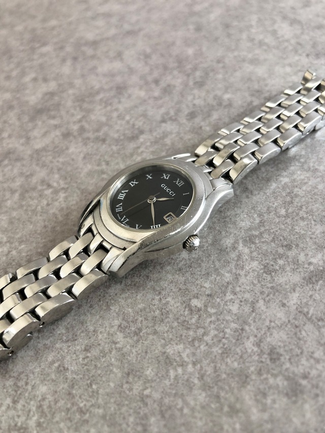 GUCCI グッチ 腕時計 シルバー ステンレススチール クォーツ　5500L vintage ヴィンテージ オールド w75vg2