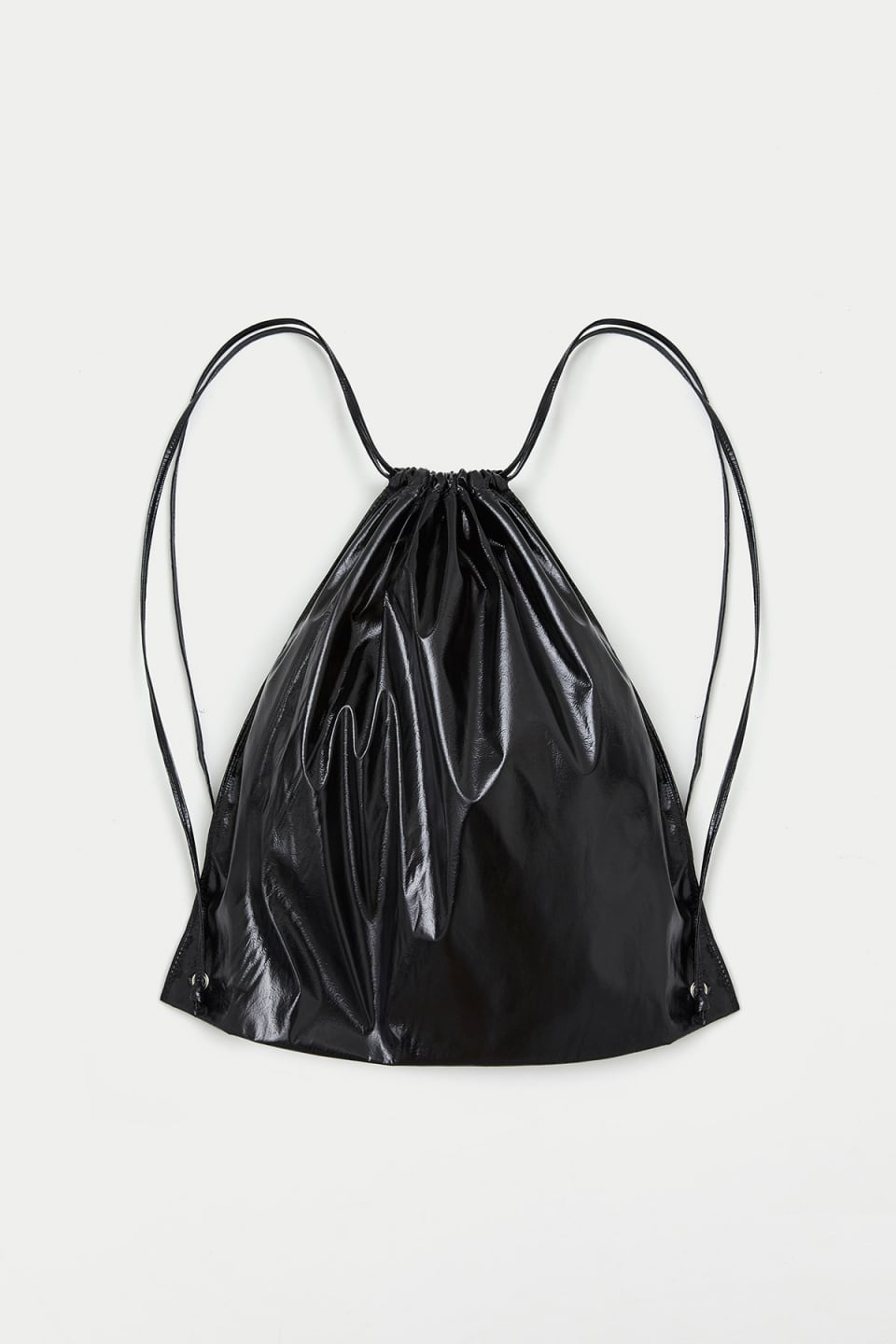 ☆[MATIN KIM] STRING COATING BACK PACK IN BLACK | もごつ