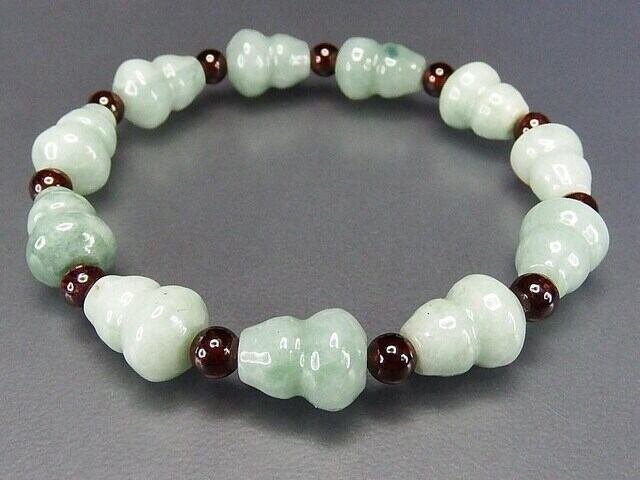 守護 五徳』天然石3A±本翡翠ジェダイト約11mm数珠ブレスレット AAA