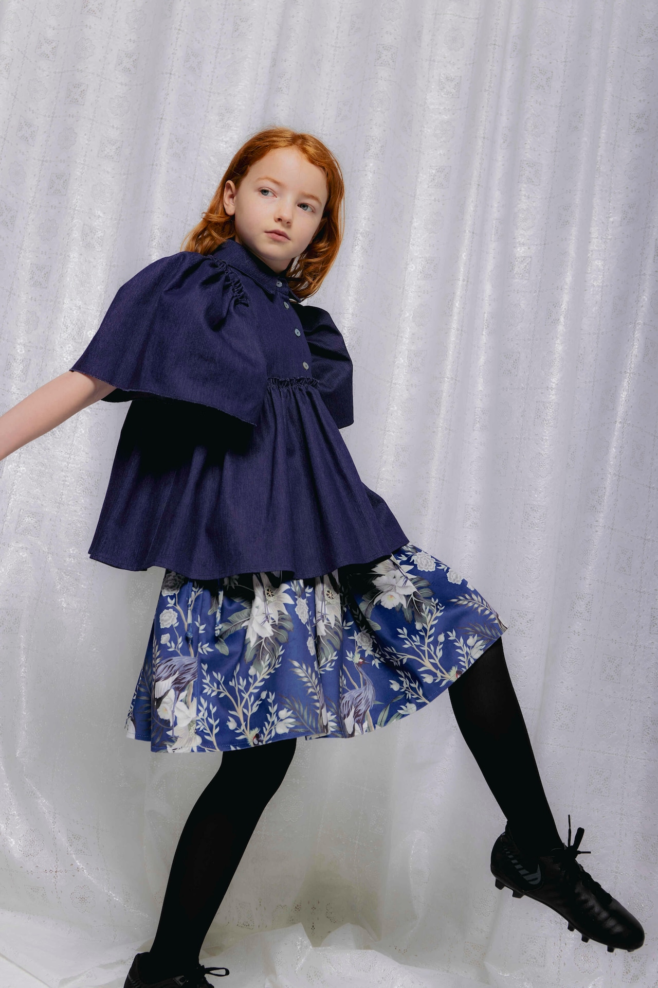 ＜CHRISTINA ROHDE＞Kids  フラワープリント スカート ブルー Skirt No. 219（Col. 6) - 2