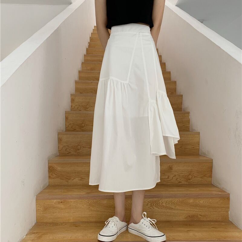 サマー ハイウェスト 夏物 スカート 1号婦人45398951515