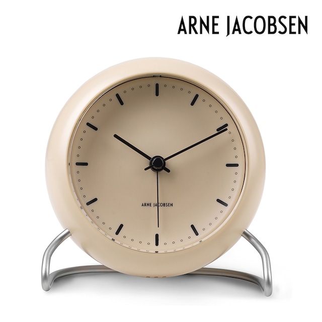 ARNE JACOBSEN アルネ ヤコブセン TABLE CLOCK CITY HALL SANDY BEIGE 43693 テーブルクロック 置き時計 時計 おしゃれ かわいい 北欧 サンディベージュ