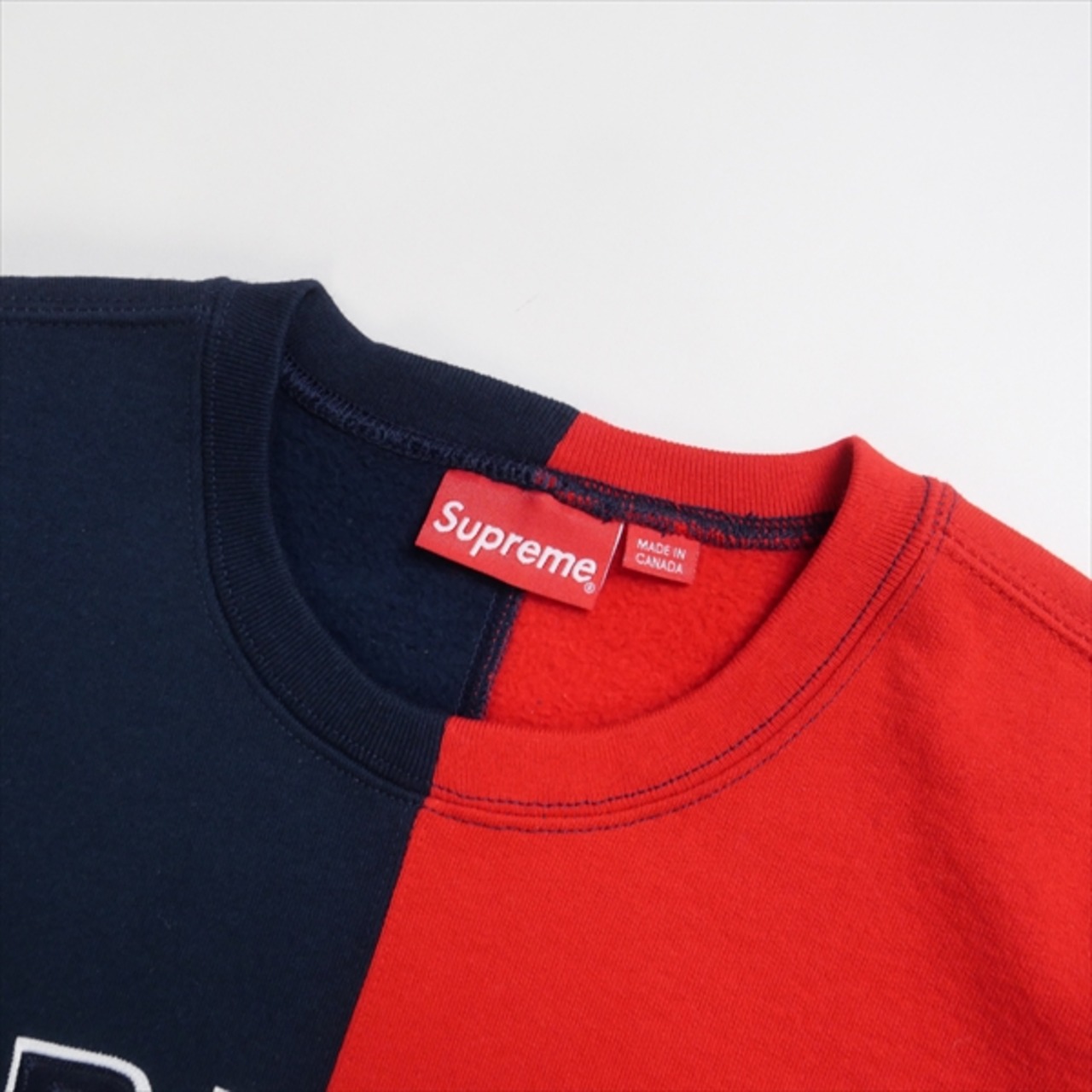 Size【M】 SUPREME シュプリーム 18AW Split Crewneck Sweatshirt Navy  