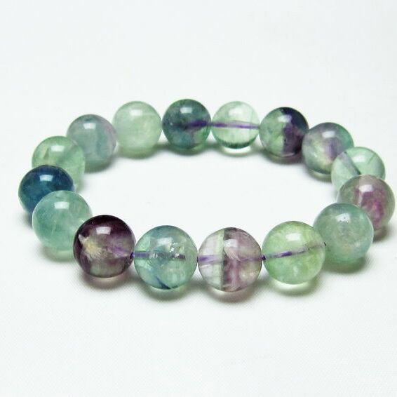 エンジェルフェザー フローライト ブレスレット 14mm 一点物 111-22900