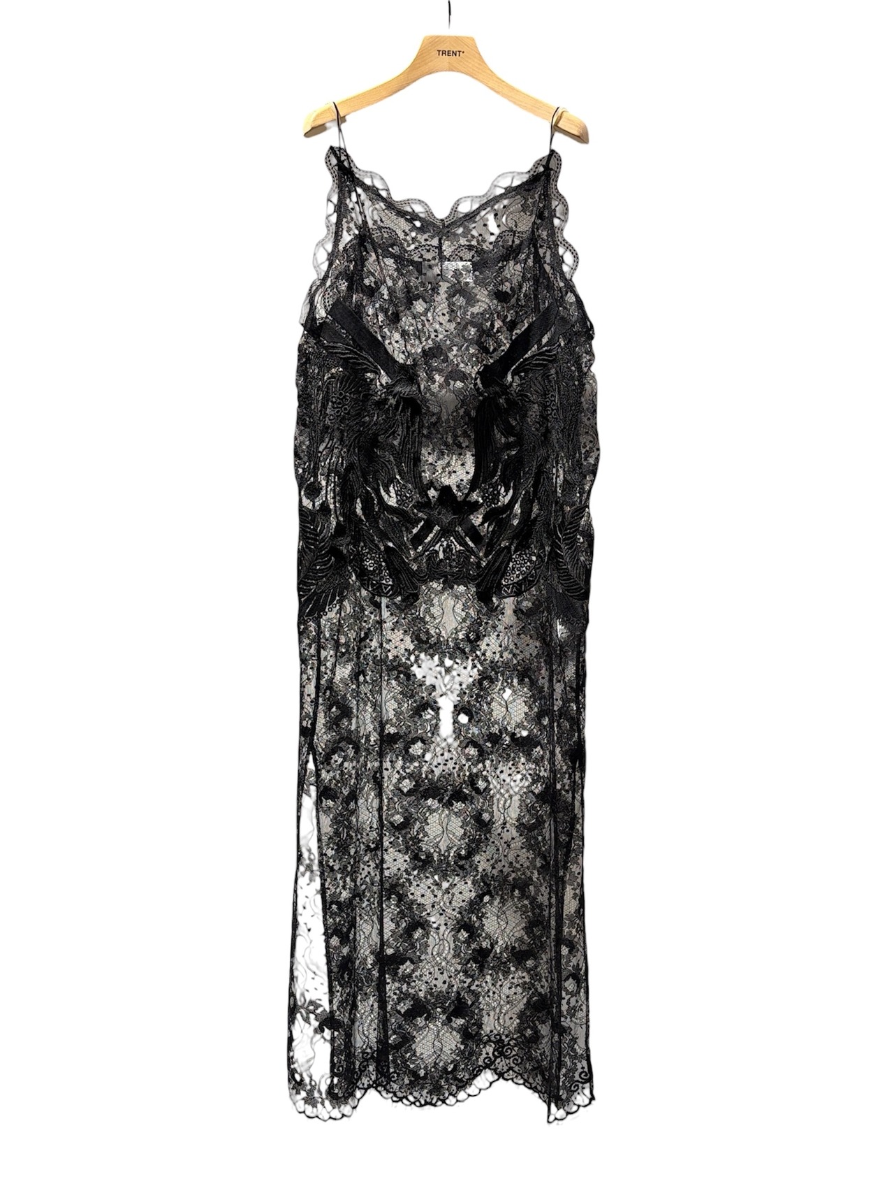 【26SS】Mame Kurogouchi マメ クロゴウチ / Riverlace Camisole Dress - black - 1
