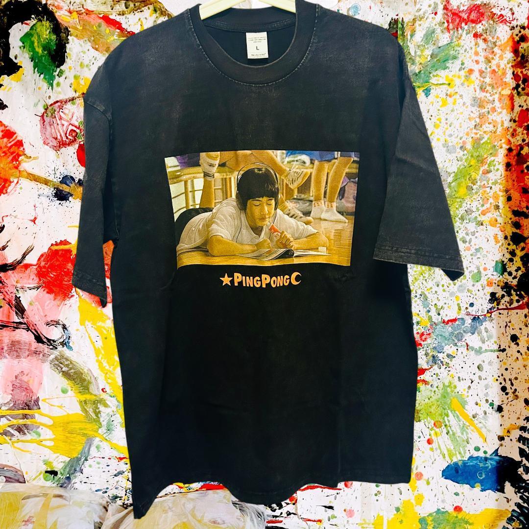 ピンポン ペコ リプリント メンズ Tシャツ 半袖 春 夏 L XL 個性的