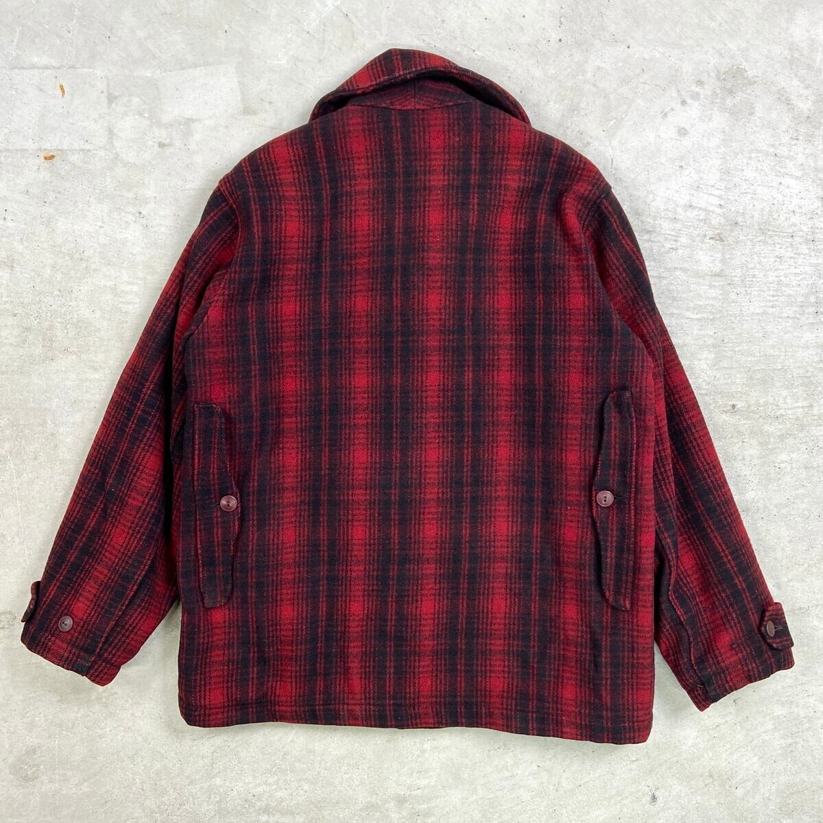 30年代 黒タグ WOOLRICH ウールリッチ バッファローチェック柄 ウール