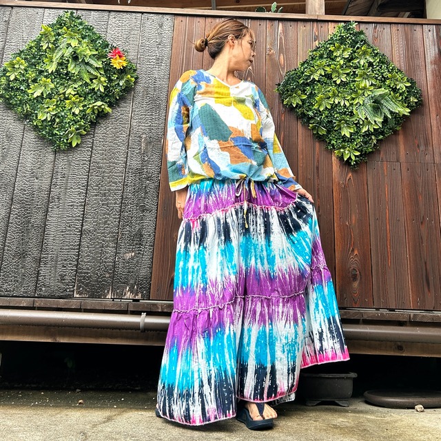 ティアードタイダイスカート