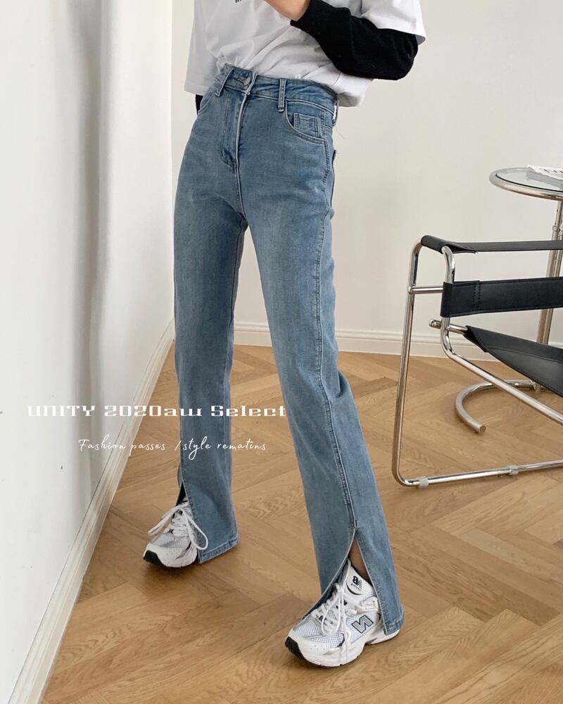 スリットハイウェストレディース ロング レッド ビッグFスモールZ韓国42434438526