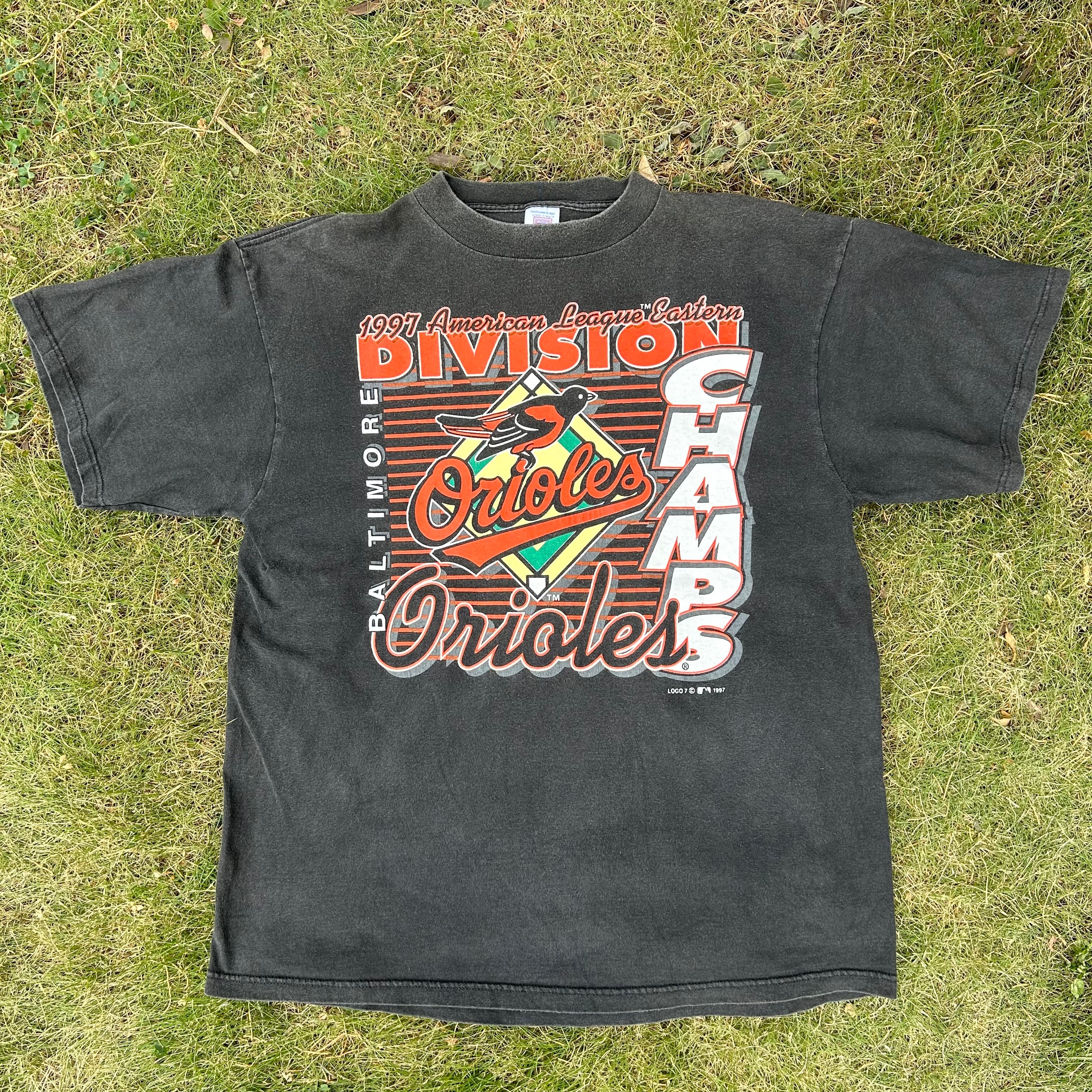 90s MLB 1997AL Eastern Champ Baltimore Orioles T-shirt | steez