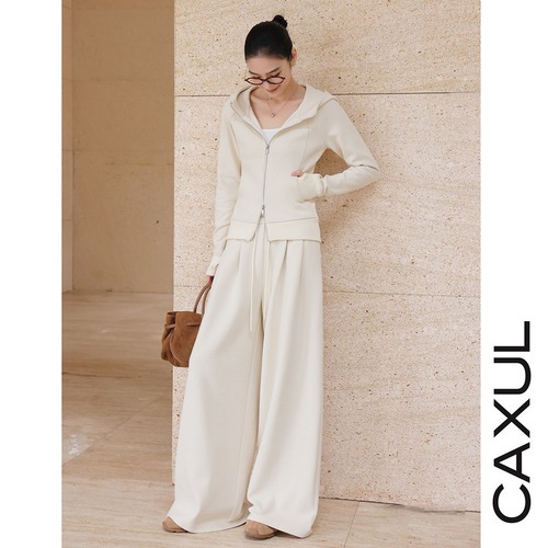 Slim Hoodie & Wide Pants set up