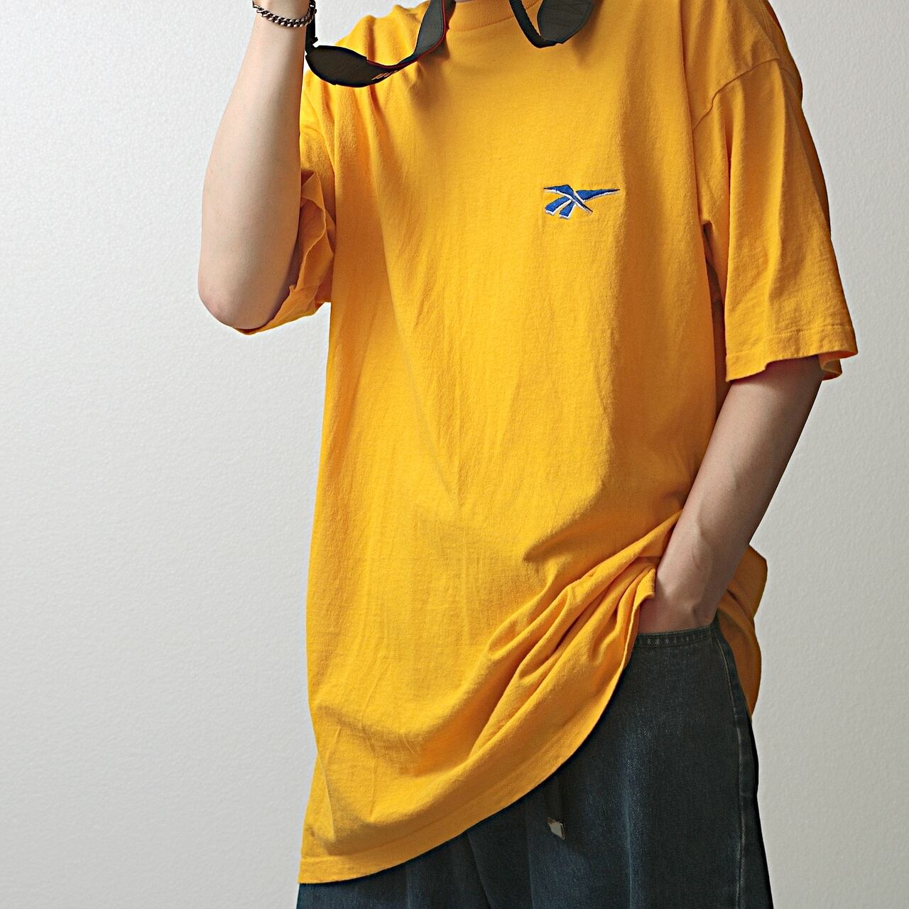 90s Reebok onepoint logo S/S T-shirt big size used