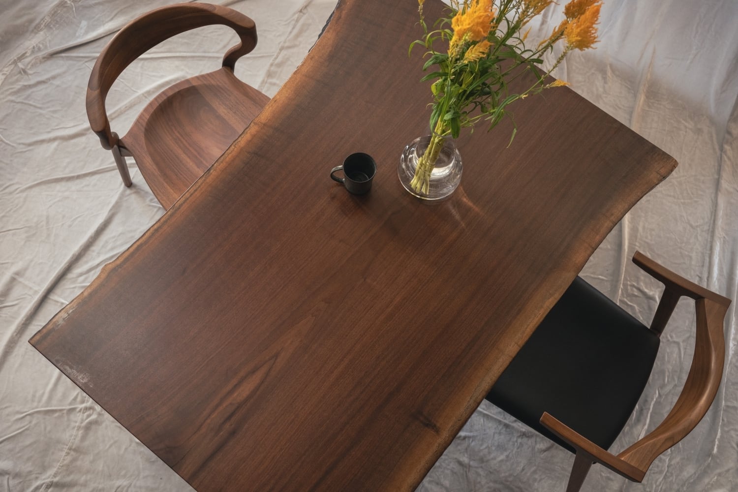 ウォールナット_1400×900-1030×60_青山店_テーブル天板/一枚板 21959