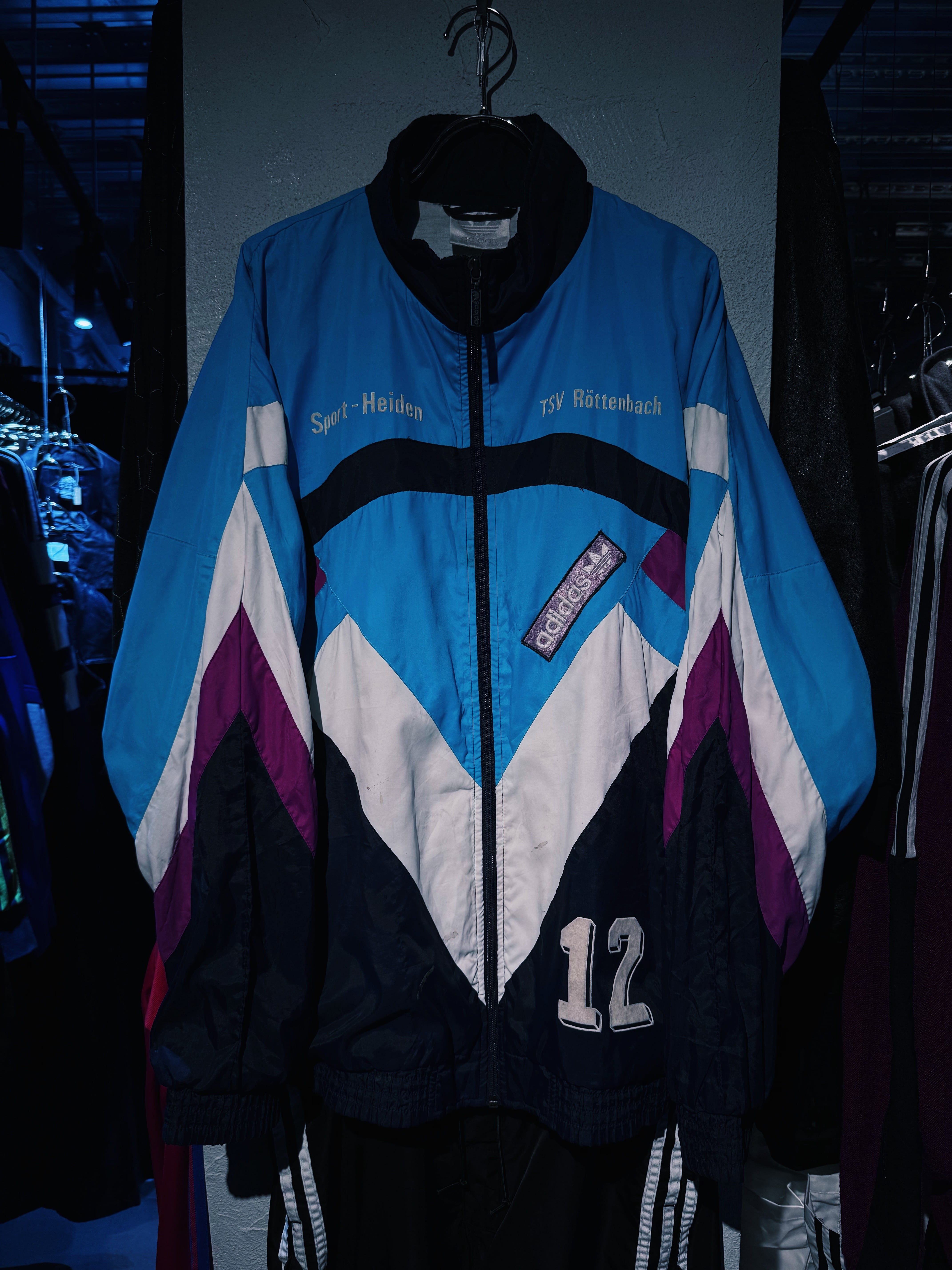 【D4C】80's"ADIDAS team"EURO VINTAGE switching color nylon track jacket