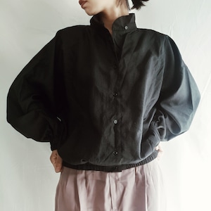 EURO VINTAGE / BLACK BLOUSON BLOUSE.