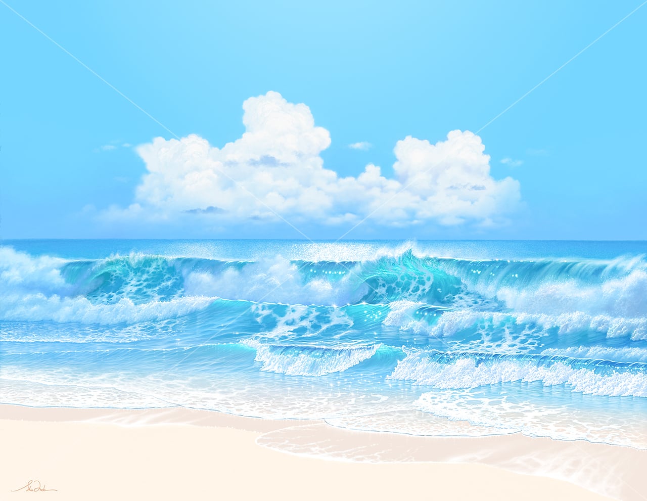 いつか夢で見た夏の海 | 海の絵 Shop｜Shu Ando