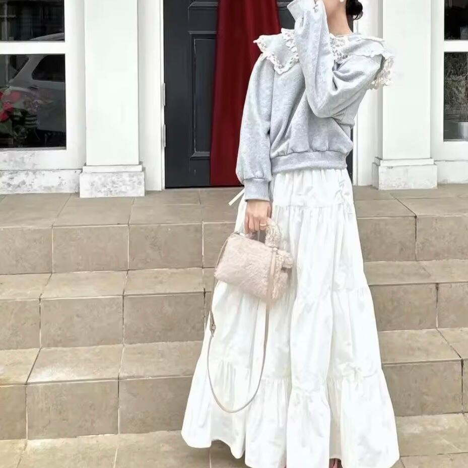 フリルビッグカラースウェット