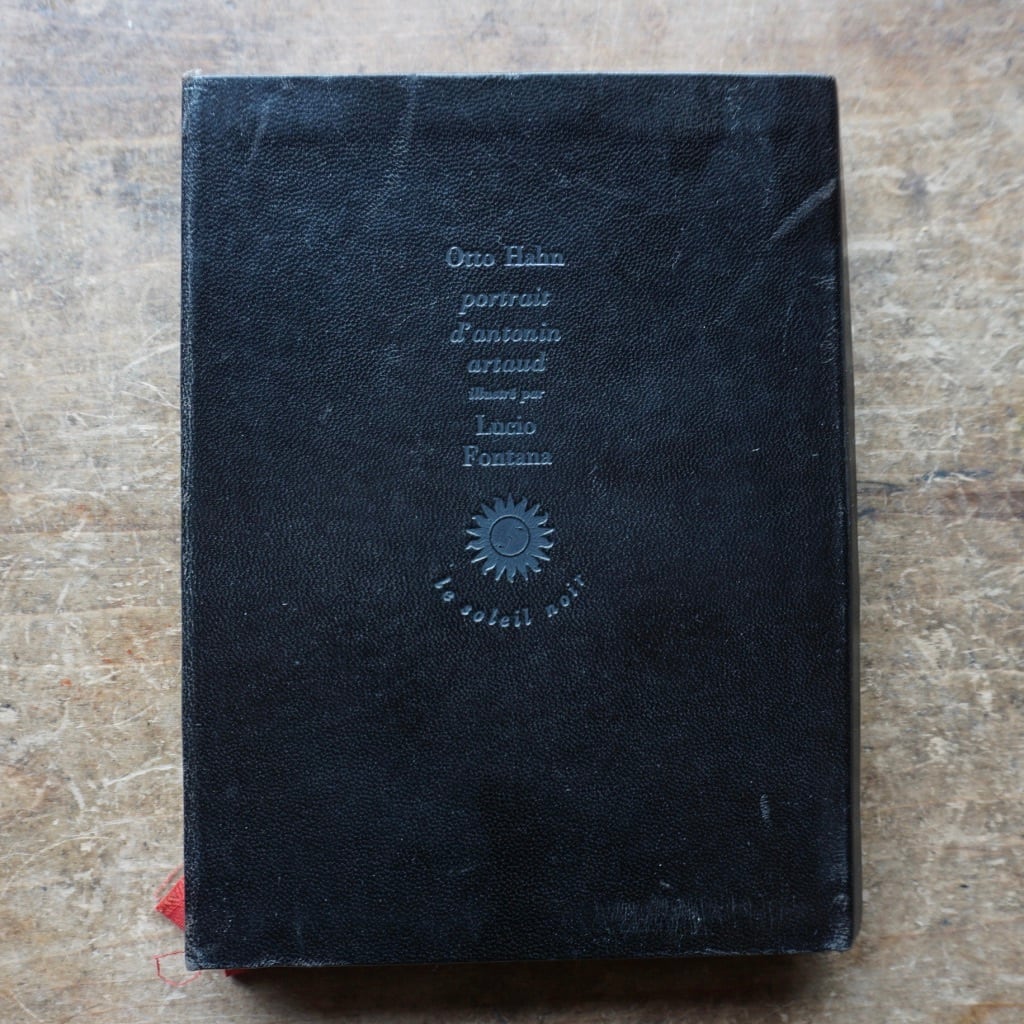 【絶版洋古書】ルーチョ・フォンタナ Fontana  Otto Hahn「《アントナン・アルトー（Antonin Artaud）の肖像》」ブックスカルプチャー（マルチプル作品）の一部　ed.50/80 　Le Soleil Noir, Paris　1968　 [310194721]