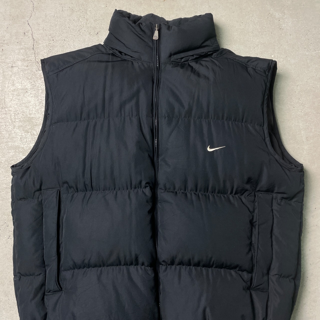 00年代 NIKE ナイキ ダウンベスト フード収納型 メンズL 古着 