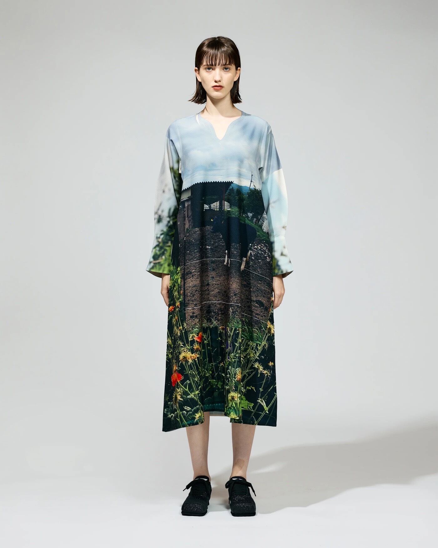 25SS】NON TOKYO ダイレクトプリントプルオーバーワンピース（COW) NON
