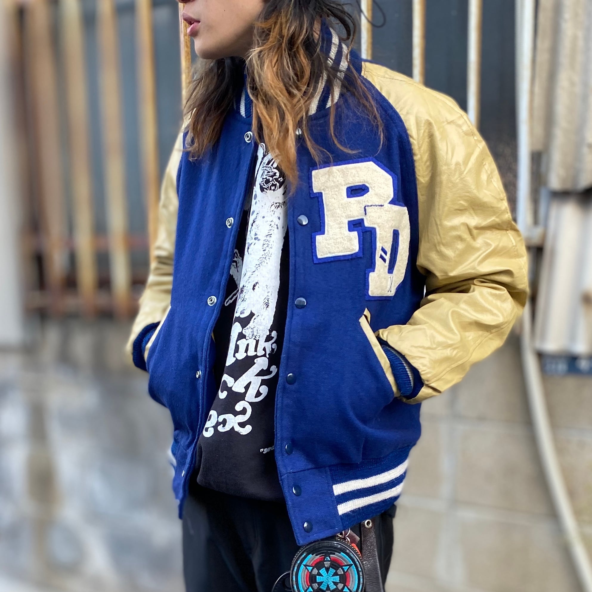 70年代 ビンテージ KAYE BROS ウールアワードジャケット スタジャン  