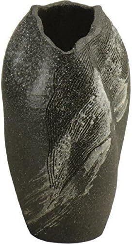 信楽焼傘立て  火色太鼓型 高さ４６cm 信楽焼傘立て 太鼓型彫 高さ46cm 傘立て