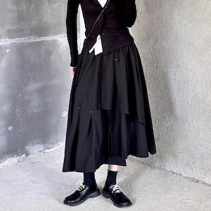 Asymmety Patchwork Skirt【TR3184】