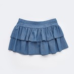 FRILL SKIRT -Blue Denim-