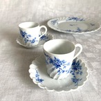 リモージュ カップ&ソーサー 青花柄 デミタスコーヒーカップ　未使用品 Limoges 12twcf８