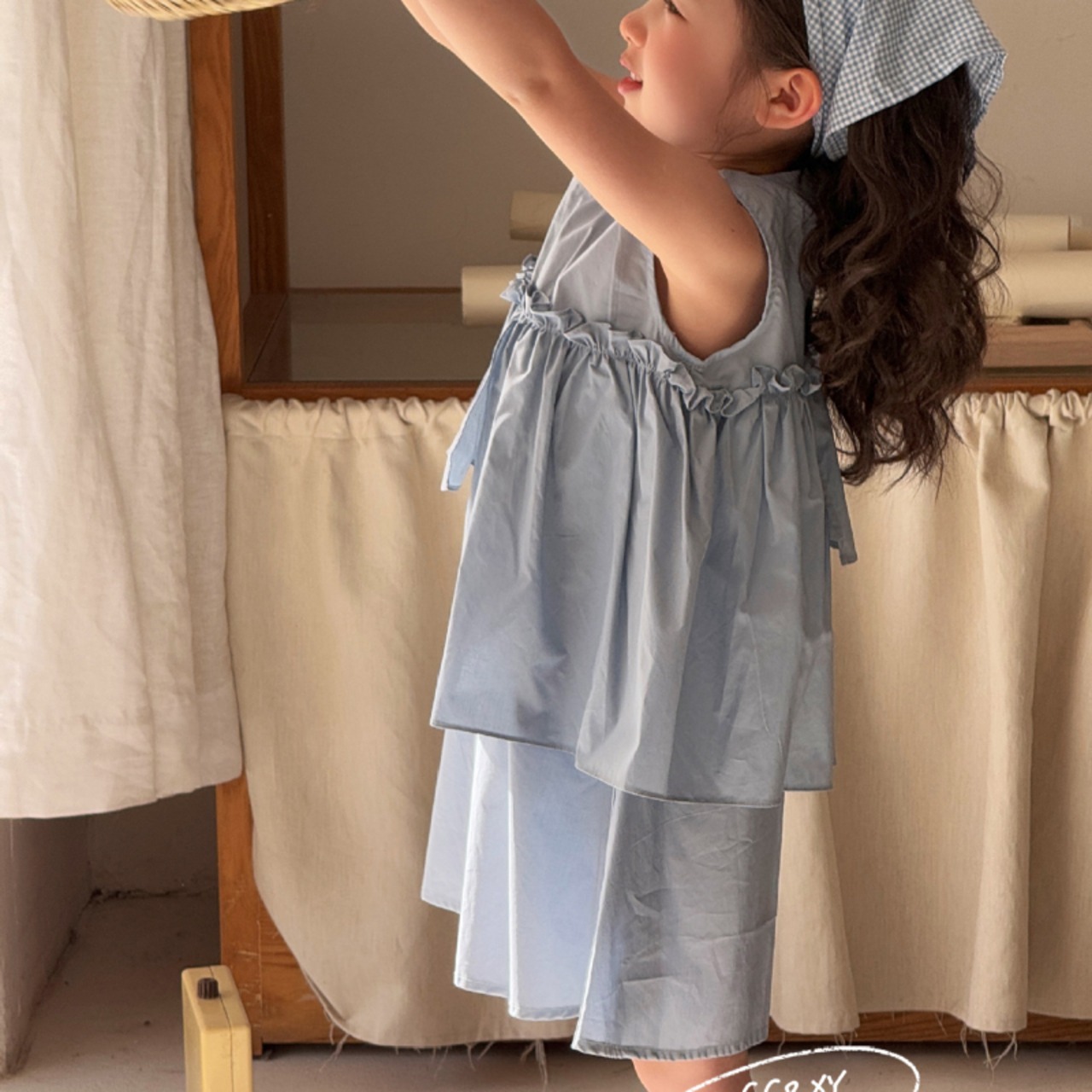 夏韓国風アシンメトリーベストワンピース