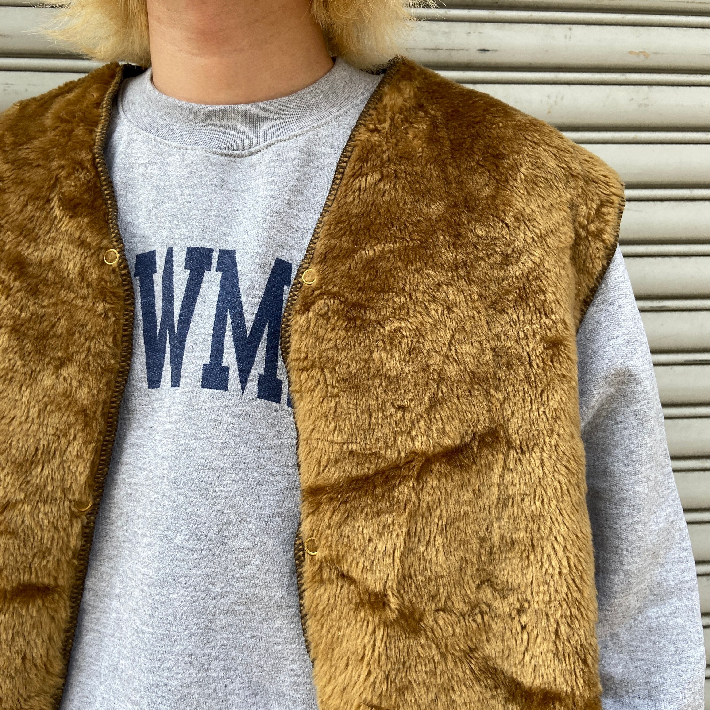 Barbour バブアー ボアライナーベスト リバーシブル ブラウン XL相当