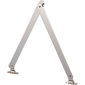 TRUSCO(トラスコ) スチール製止付き平棒ステー 全長450mm 左用 TS-51-L