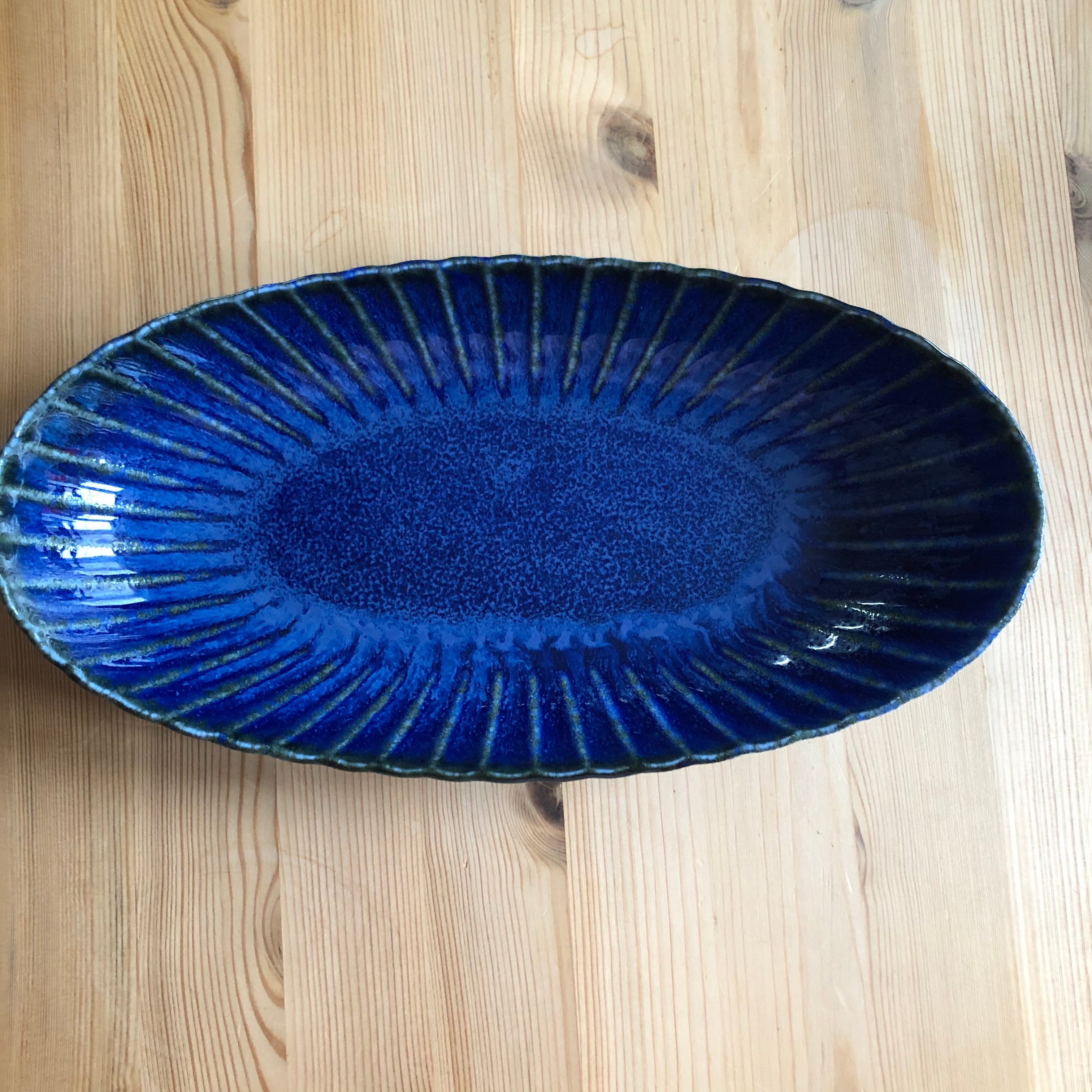 菊型楕円29㎝大鉢