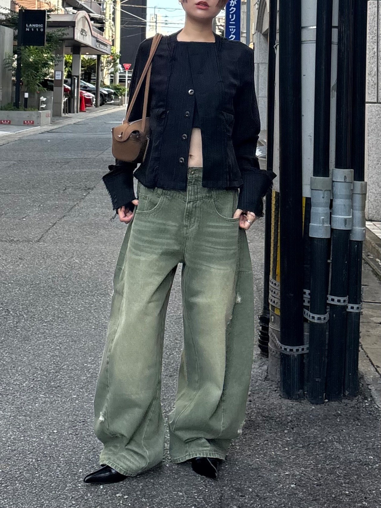 【26AW | WOMEN】Feng Chen Wang フェンチェンワン / パンツ / Green Washed Denim Pants  FUF22TR33 - 2