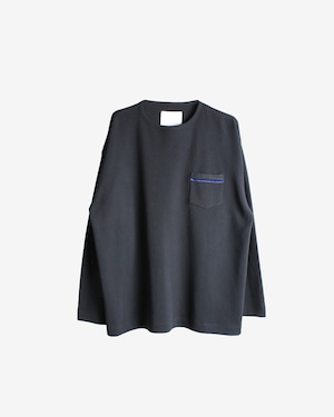 One pocket long sleeve Tee -black<LSD-BA3T4>